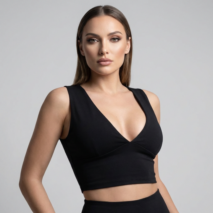 Kvinders Cutout Racerback Cropped Top