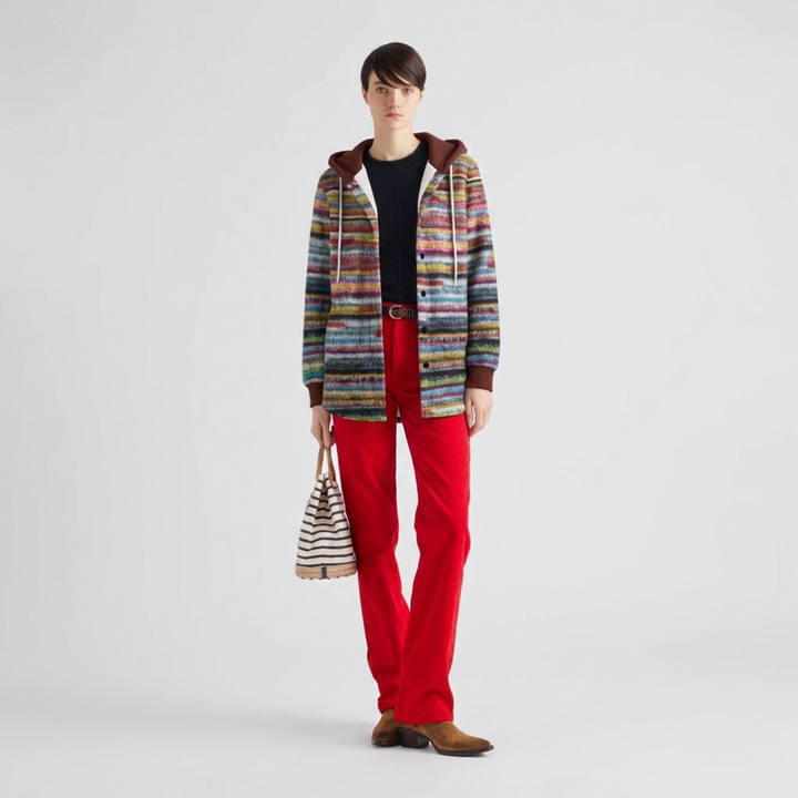 Kvinders Hooded Vinter Cardigan