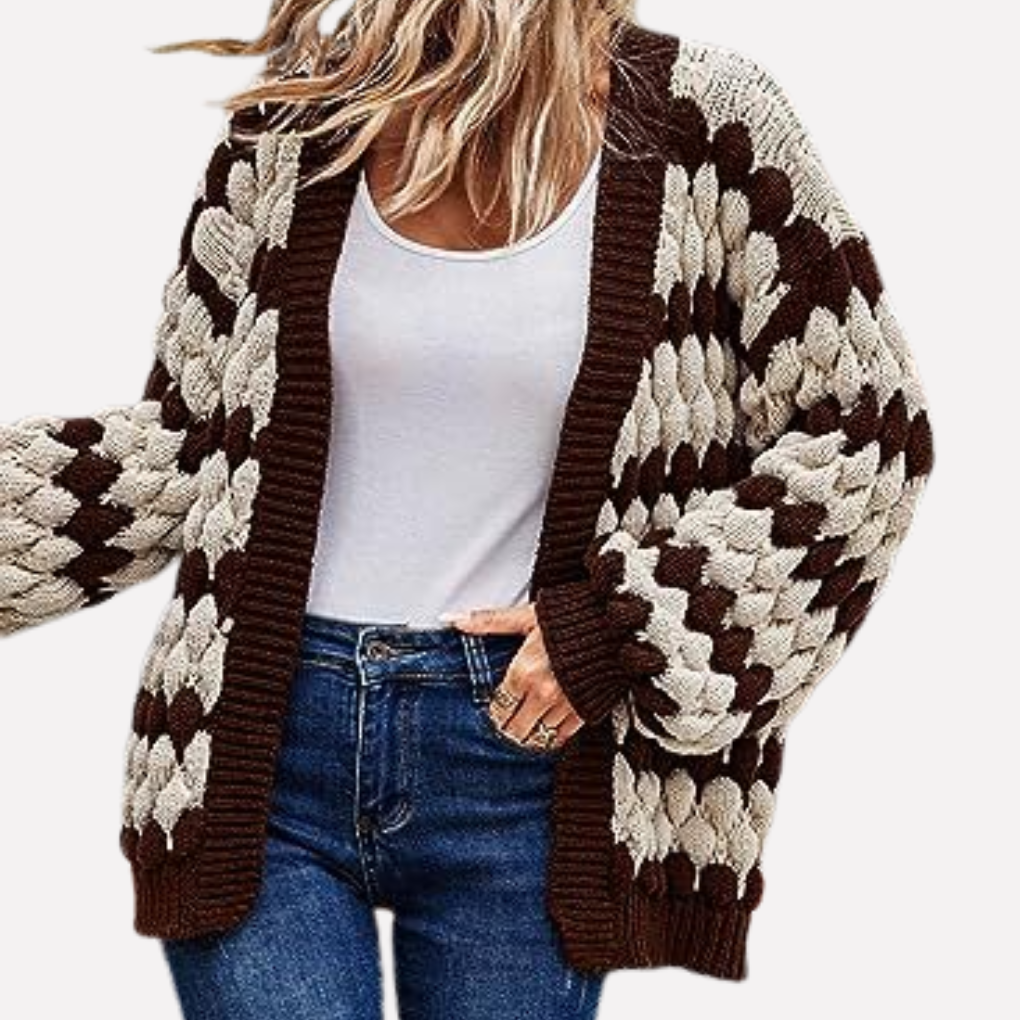 Kvinders Åben-Front Cardigan – Stilfuld og Alsidig Lag-på-Stykke