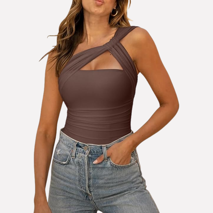 Kvinders Asymmetrisk En-Skulder Bodysuit