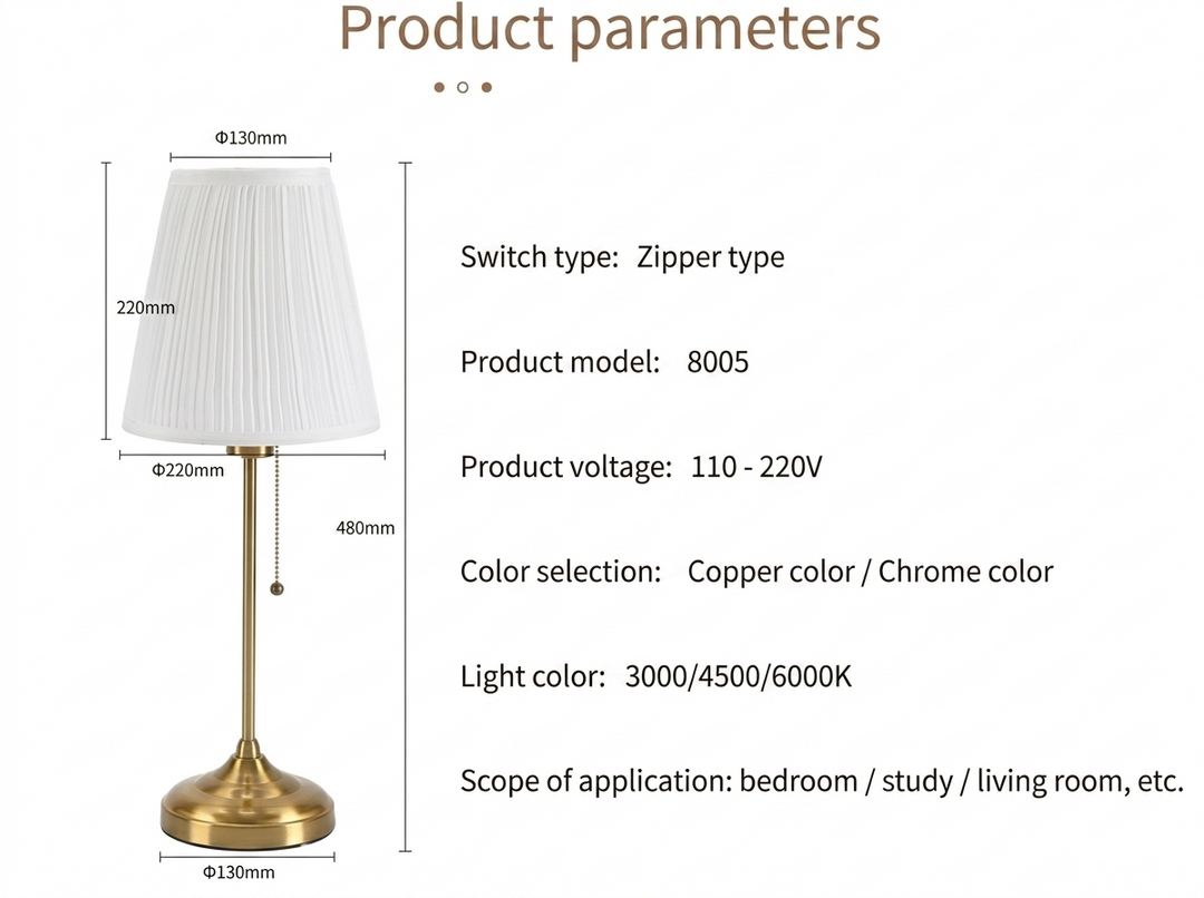 Klassisk bordlampe | Ledningsfri | Med tre lystilstande