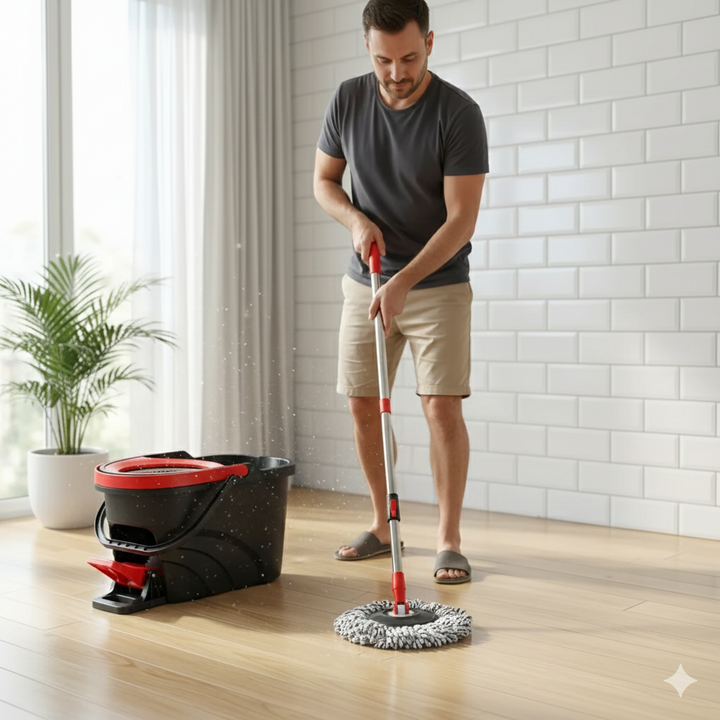 Spin Mop og Spand Rengøringssystem