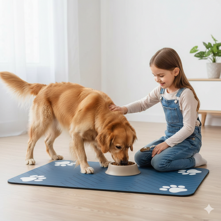 Pet Fodringsmat - Absorberende Pet Placemat til Mad og Vand Skål