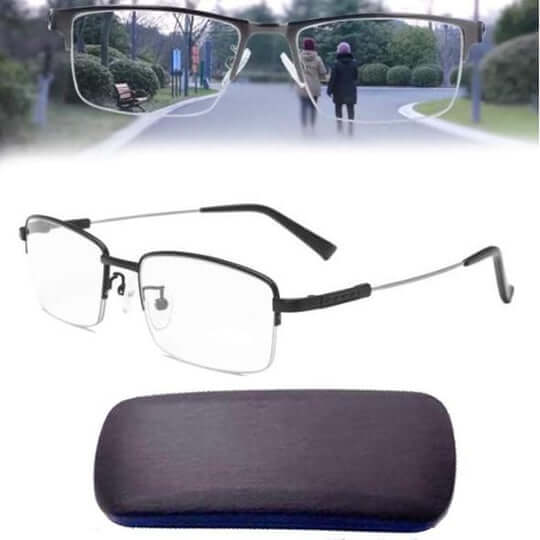 Optivista intelligente progressive briller | Automatisk tilpasning af synsfelt & blåt lys-filter