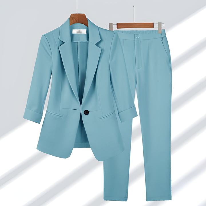 Damesæt med blazer og bukser