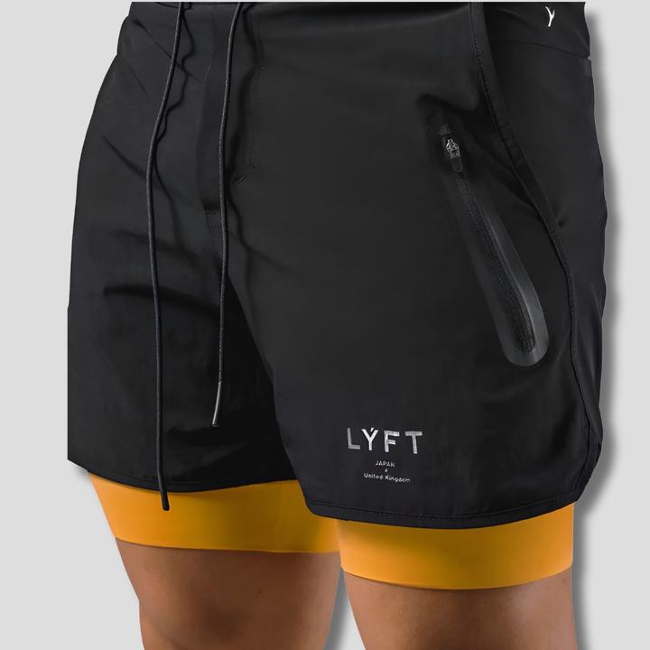 Herre 2-i-1 sportsshorts