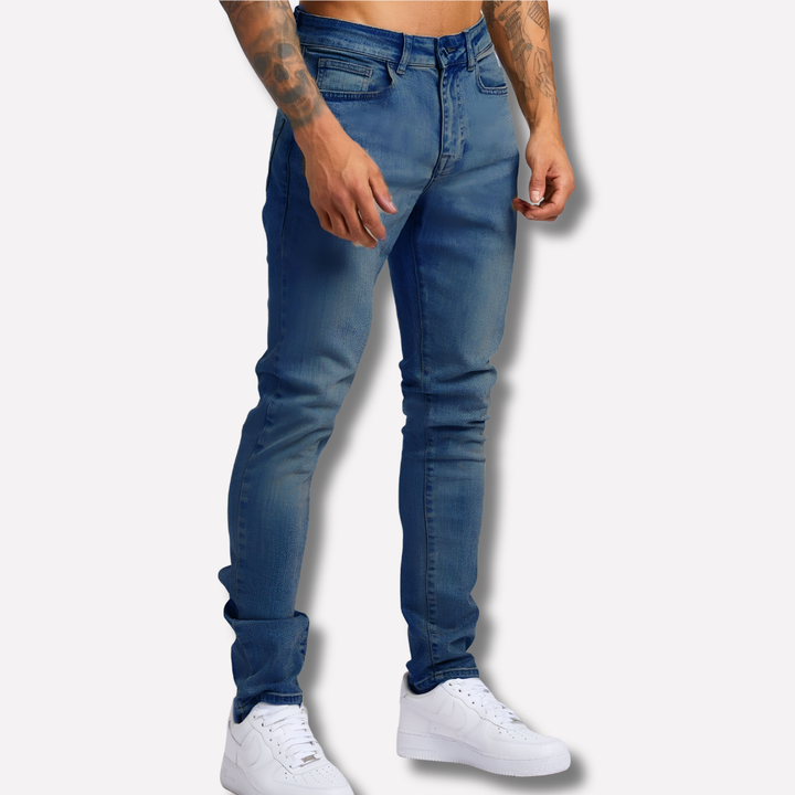 Herre stretch denim jeans med elegant pasform