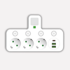 Strømskinne med USB- og Type-C-porte