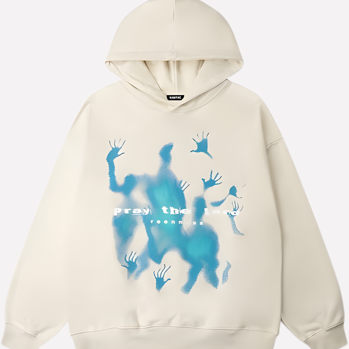 Unisex Oversized Grafisk Hoodie