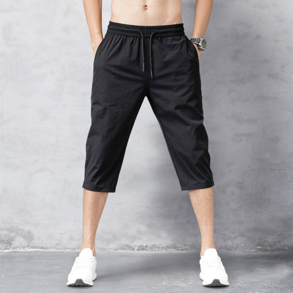 Herre 3/4 nylonbukser – hurtigtørrende og alsidige