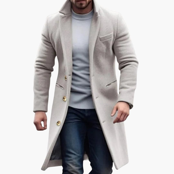 Herre Lang Frakke – Knappliste Stil