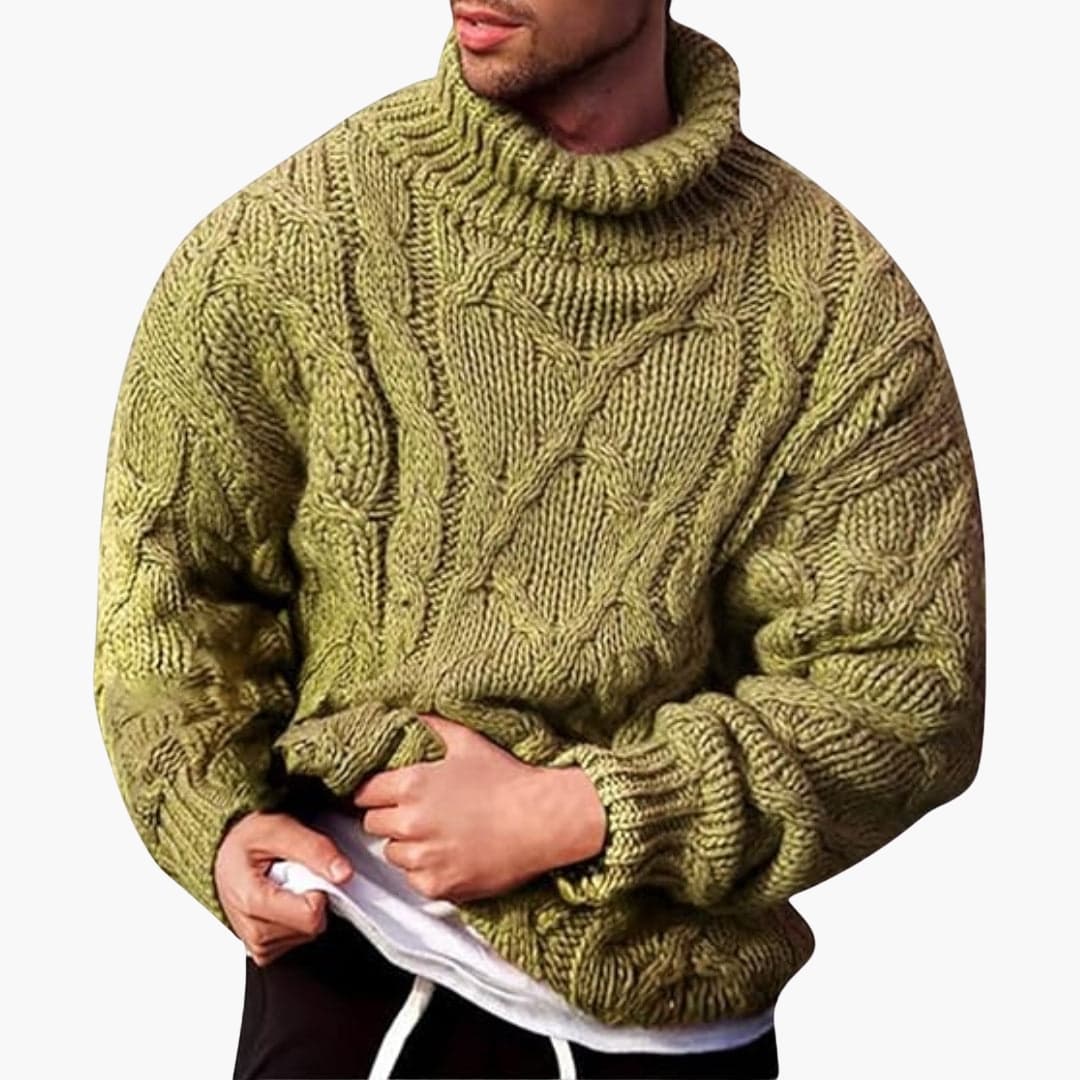 Herre Turtleneck Sweater – Klassisk Strik Pullover