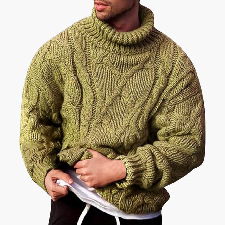 Herre Turtleneck Sweater – Klassisk Strik Pullover