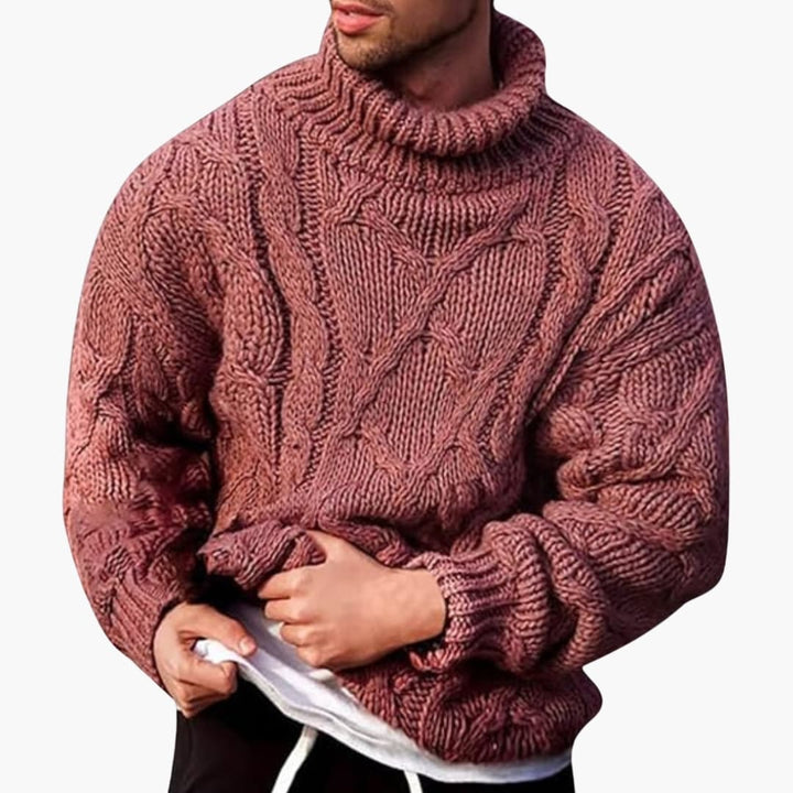 Herre Turtleneck Sweater – Klassisk Strik Pullover