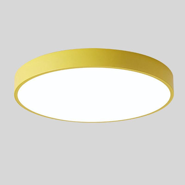 Rund Nordic Macaron-loftlampe i træ