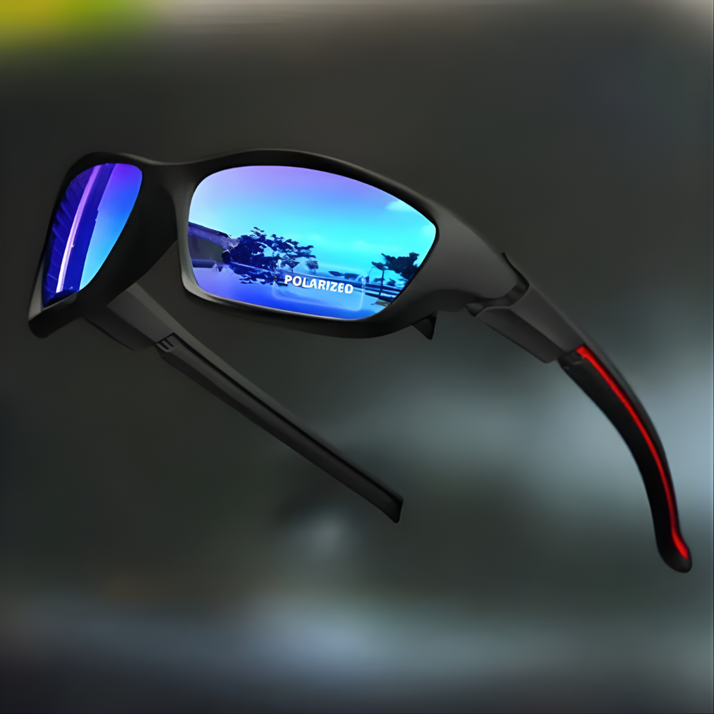 Polariserede wraparound-sportssolbriller til herrer, UV400, til outdooraktiviteter