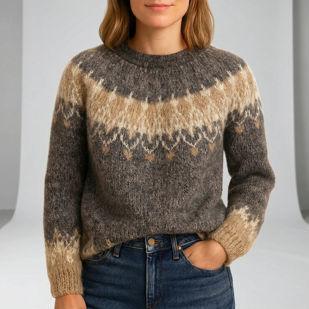 Klassisk sweater med rund hals - Xenia