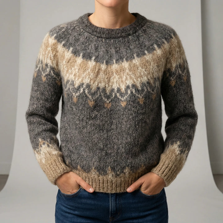 Klassisk sweater med rund hals - Xenia
