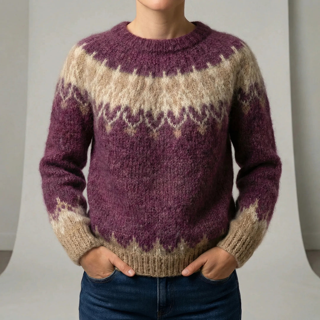 Klassisk sweater med rund hals - Xenia