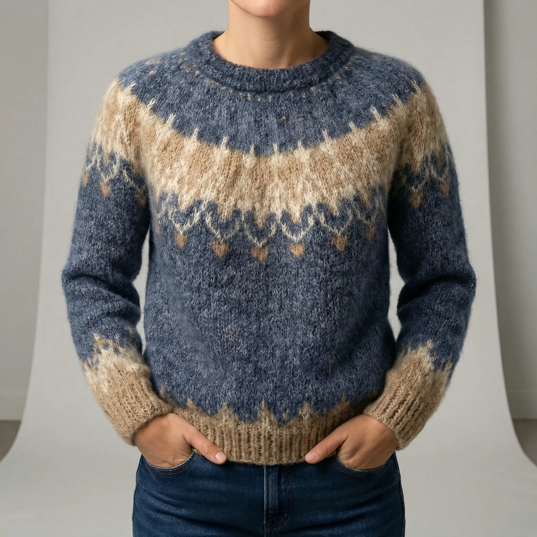 Klassisk sweater med rund hals - Xenia