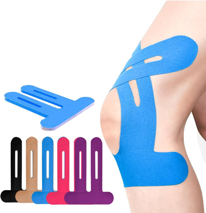 Knæbandage | Færdigskåret kinesiotape | Åndbar knæstøtte | Flexify