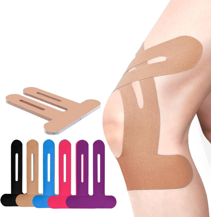 Knæbandage | Færdigskåret kinesiotape | Åndbar knæstøtte | Flexify