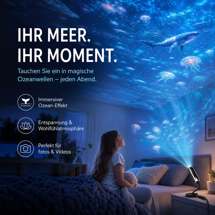 LED-galakse-stjerneprojektor med 10 lysbilleder og fleksibel USB-arm