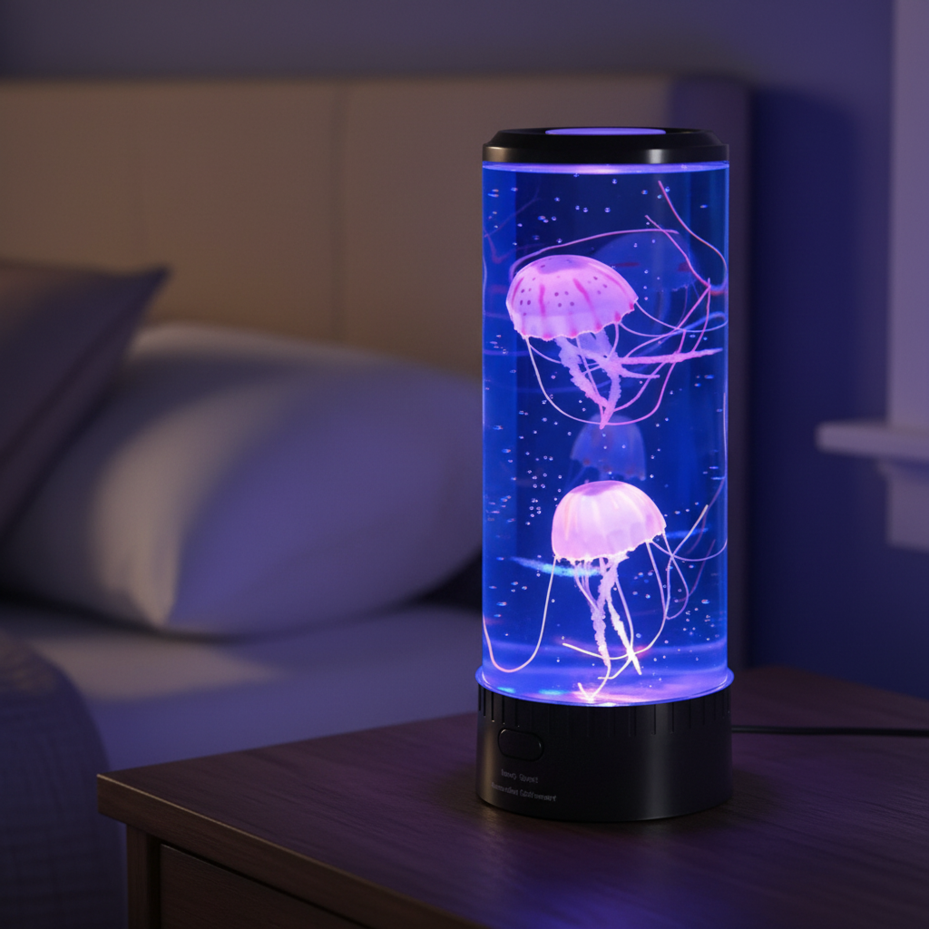 Cylindrisk LED-vandmandslampe - Jellyglow