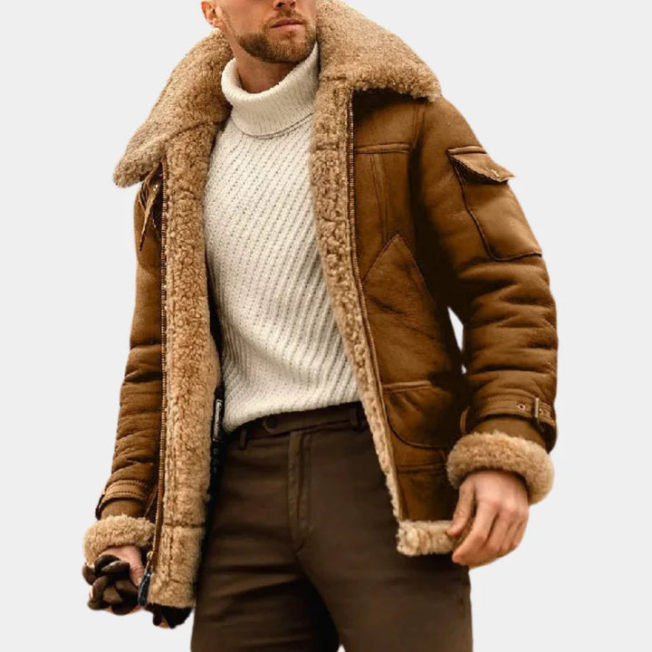 Aviator lædervinterjakke Tidløs varme med en robust kant