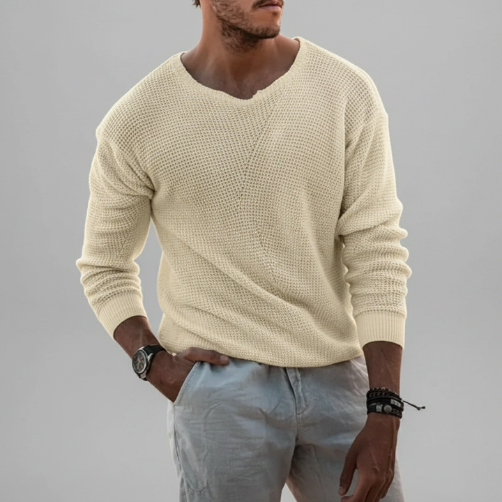 Langærmet strikpullover - WarmthSweater