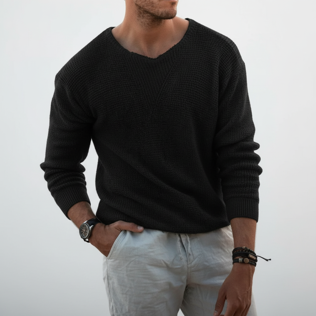 Langærmet strikpullover - WarmthSweater