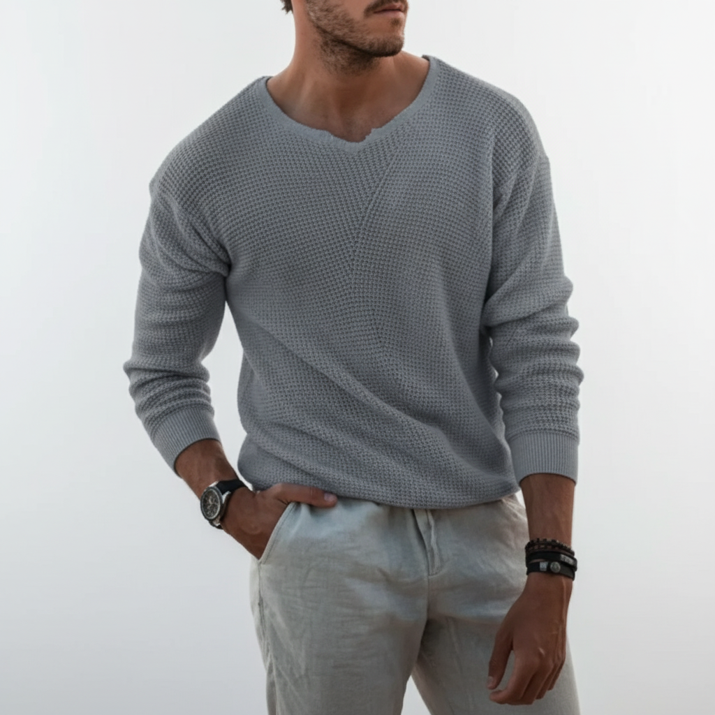Langærmet strikpullover - WarmthSweater