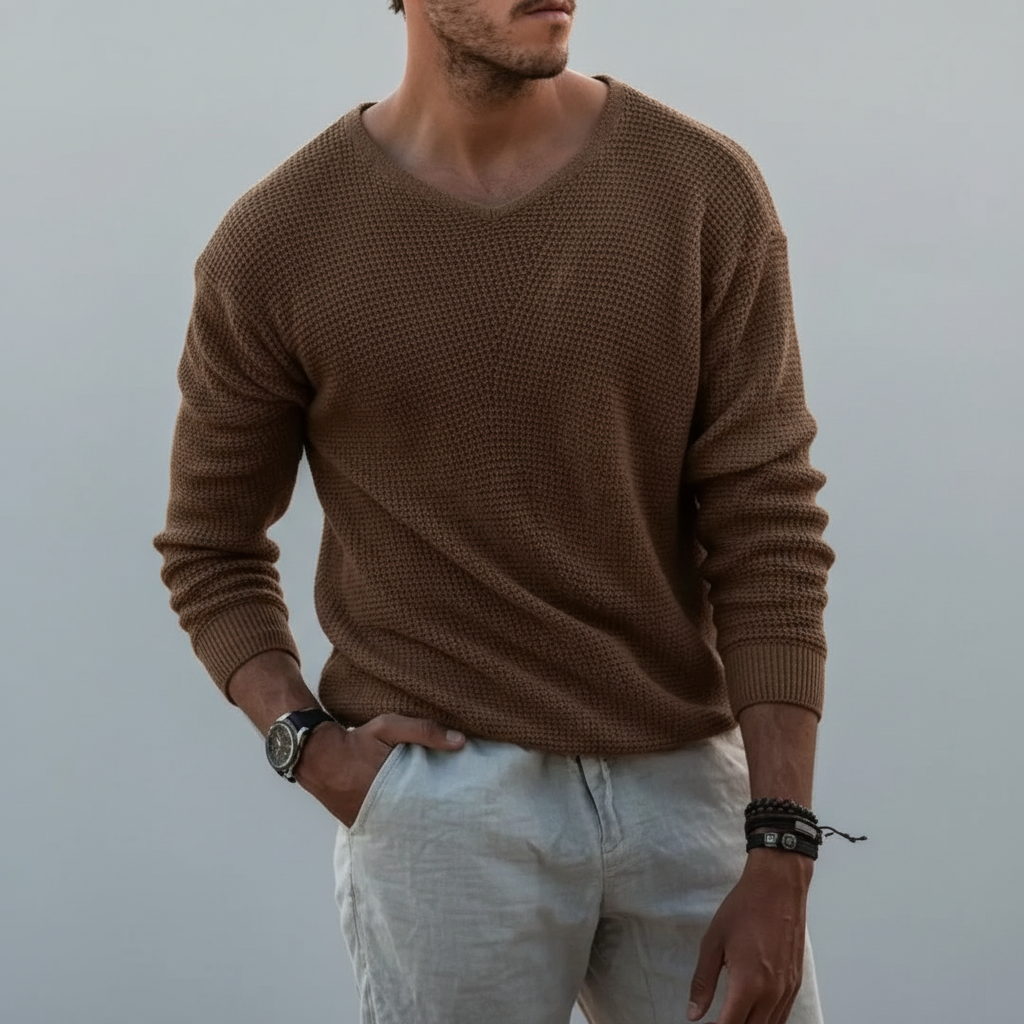 Langærmet strikpullover - WarmthSweater