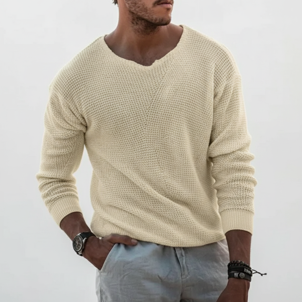 Langærmet strikpullover - WarmthSweater