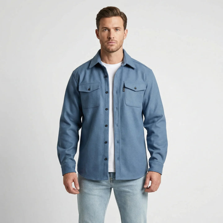 Overshirt med lange ærmer og brystlommer - Pablo