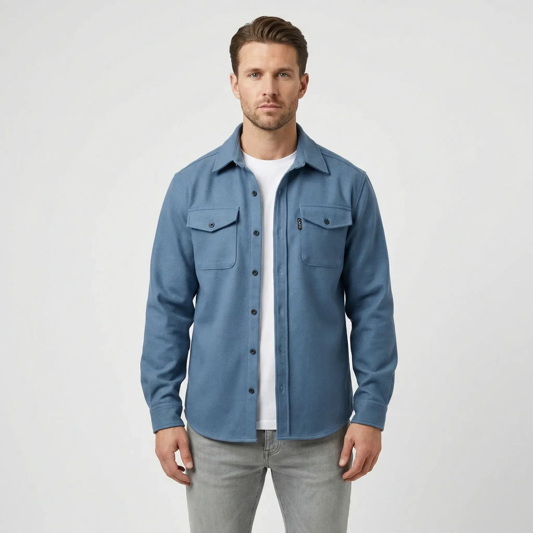 Overshirt med lange ærmer og brystlommer - Pablo