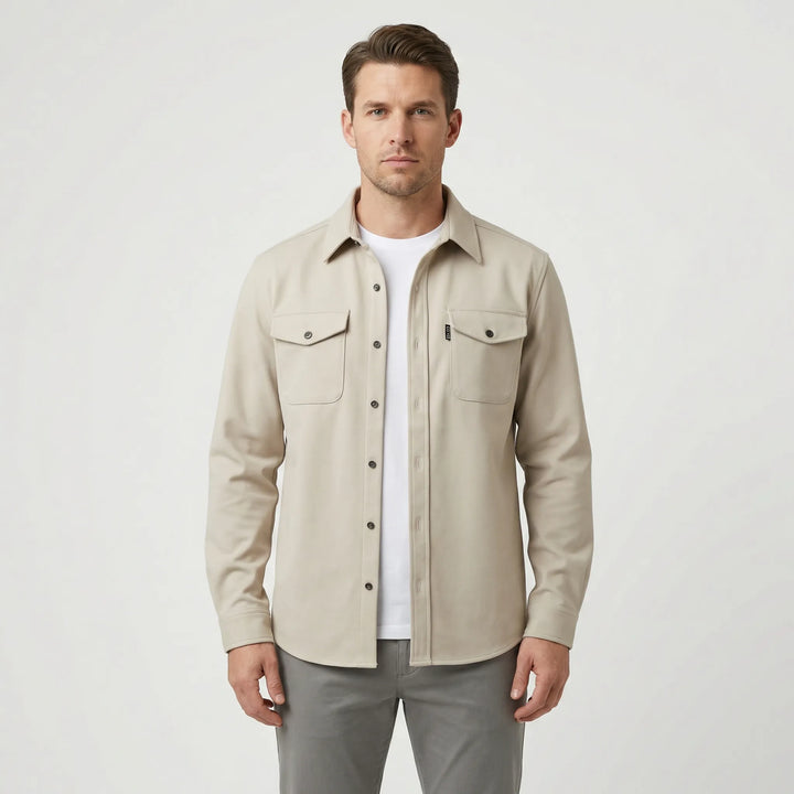 Overshirt med lange ærmer og brystlommer - Pablo