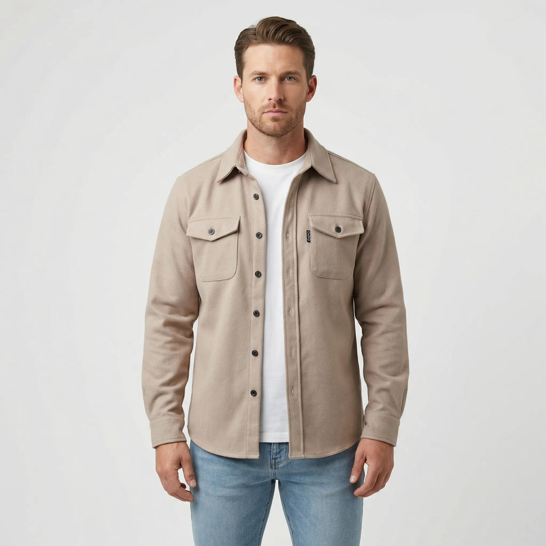 Overshirt med lange ærmer og brystlommer - Pablo