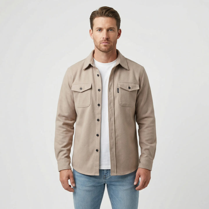 Overshirt med lange ærmer og brystlommer - Pablo