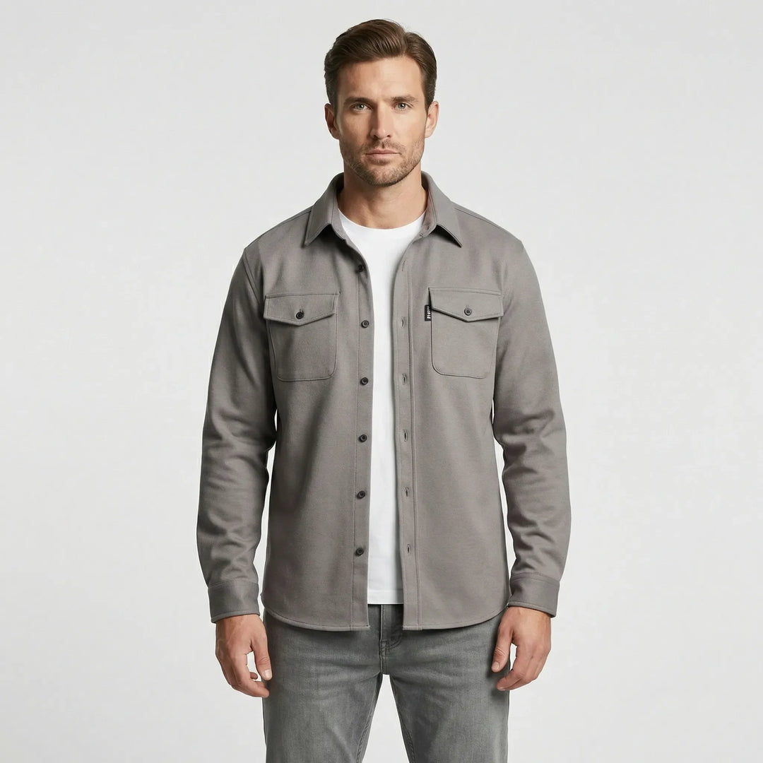 Overshirt med lange ærmer og brystlommer - Pablo