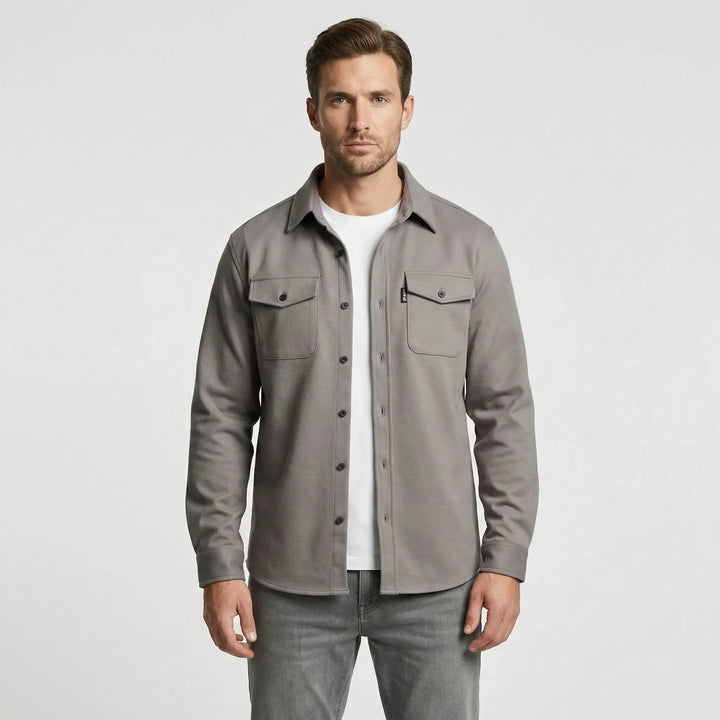 Overshirt med lange ærmer og brystlommer - Pablo