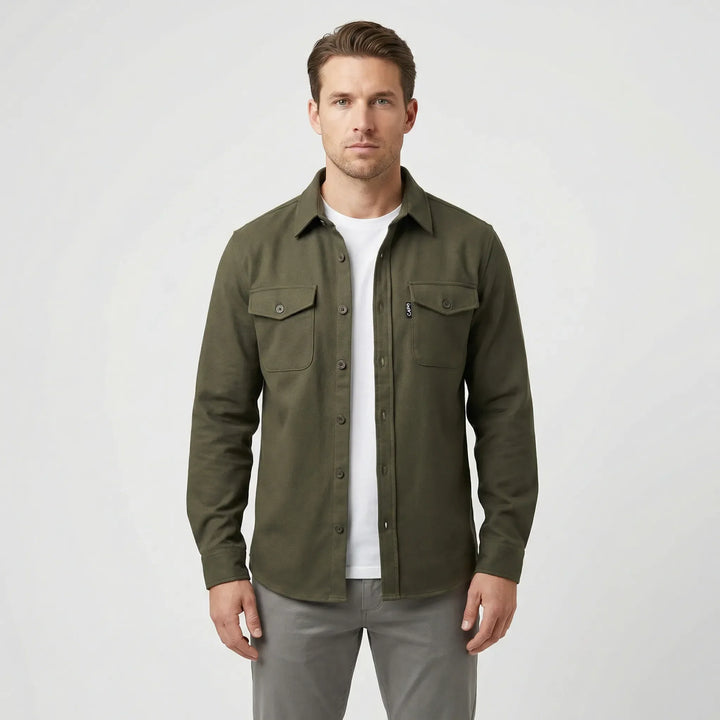 Overshirt med lange ærmer og brystlommer - Pablo