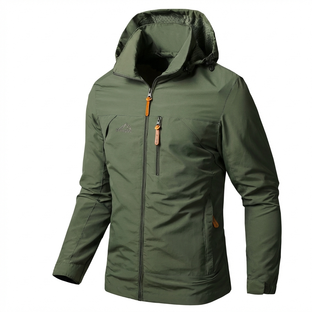 Vandtæt og vindtæt outdoor-jakke til mænd