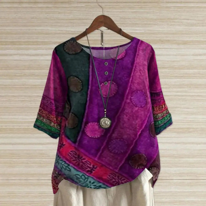 Elegant top med rund hals