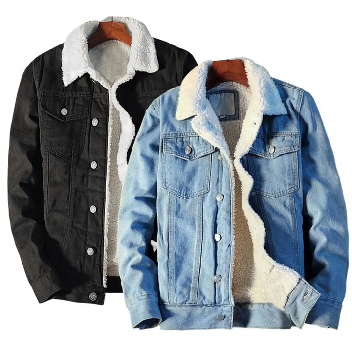 Denimjakke til herrer med varmt fleecefor – Tobias