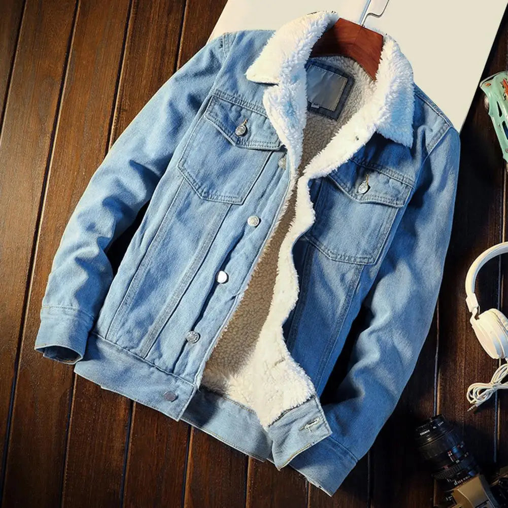 Denimjakke til herrer med varmt fleecefor – Tobias