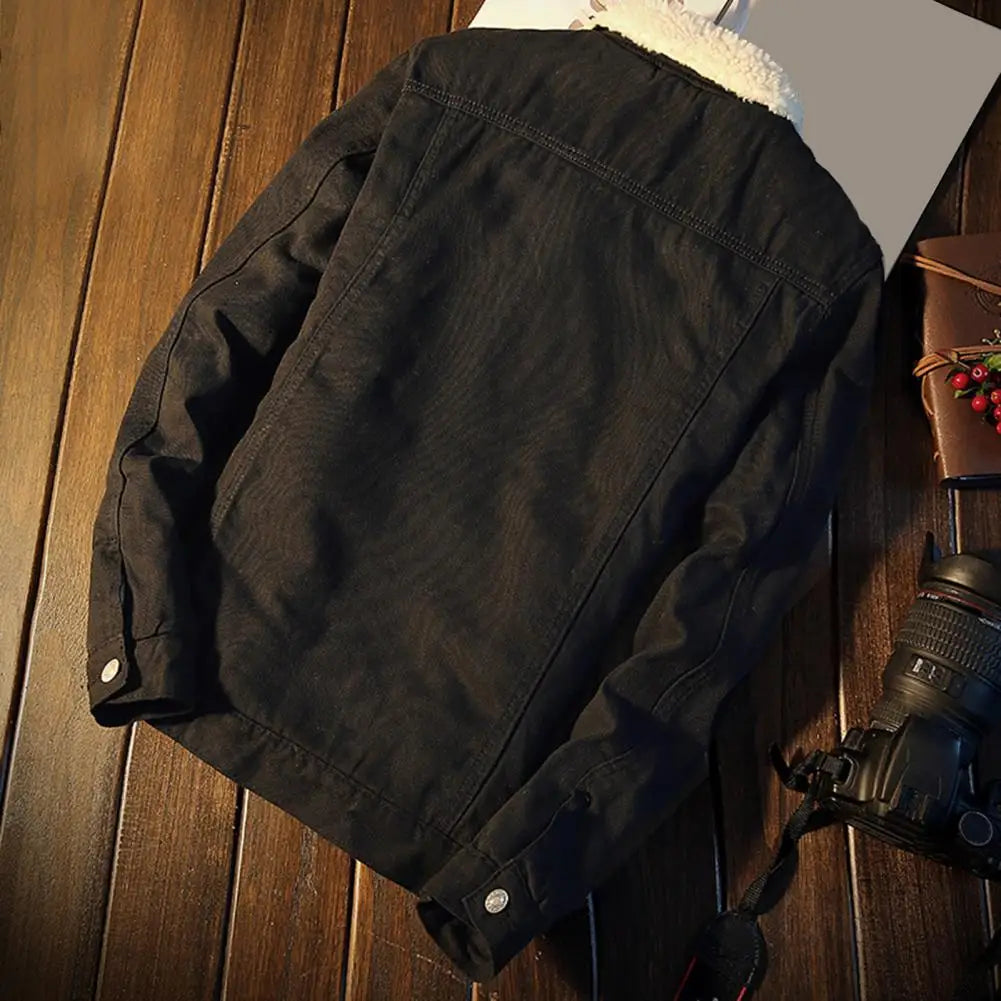 Denimjakke til herrer med varmt fleecefor – Tobias