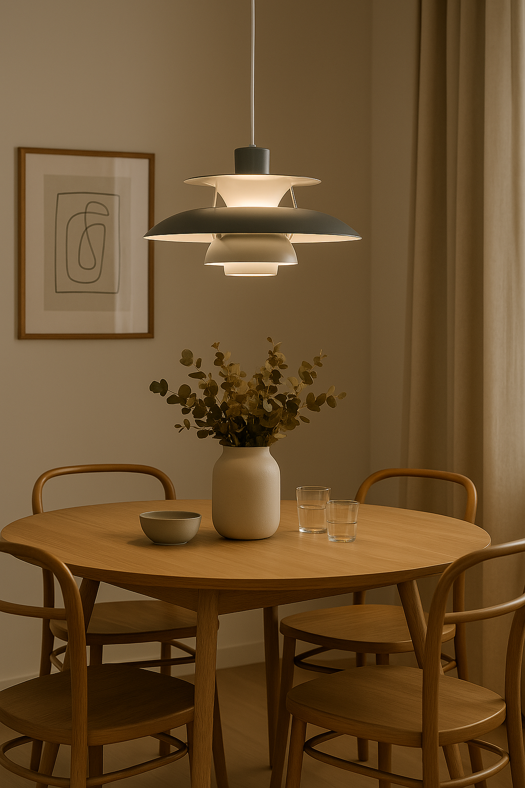 Moderne rund LED-loftlampe – dæmpbar & holdbar – stilfuld belysning til stue, spisestue & kontor