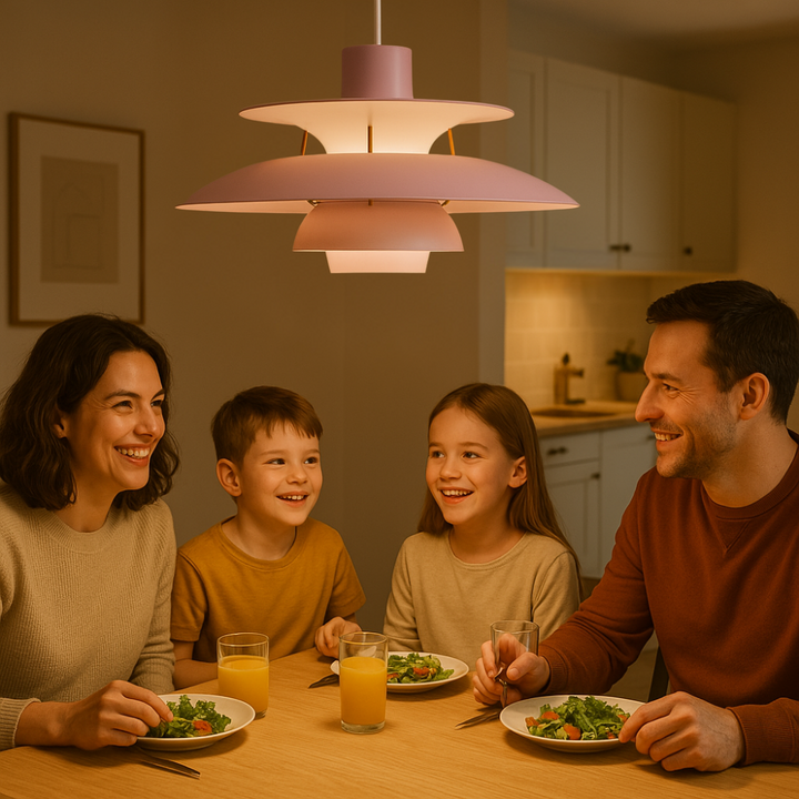 Moderne rund LED-loftlampe – dæmpbar & holdbar – stilfuld belysning til stue, spisestue & kontor