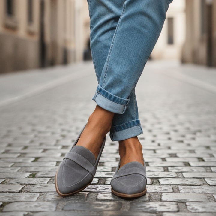 Loafers til damer med spids tå – klassiske flade mokkasiner